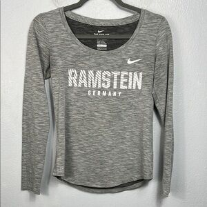 Nike Dri-Fit Ramstein Germany Gray Heather Long Sleeve Top XS